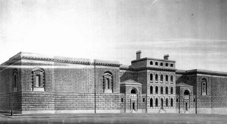 Newgate Gaol: Elevation, drawing de George Dance