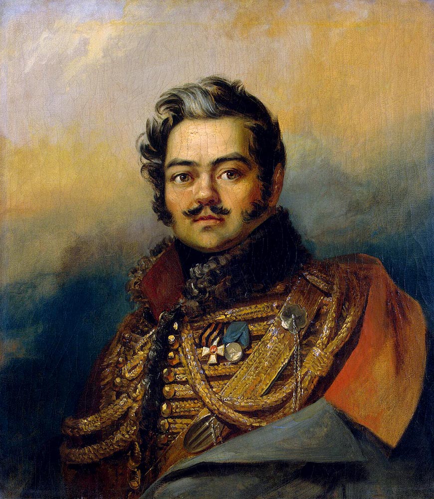 Portrait of Denis Davydov (1784-1839), soldier and poet de George Dawe