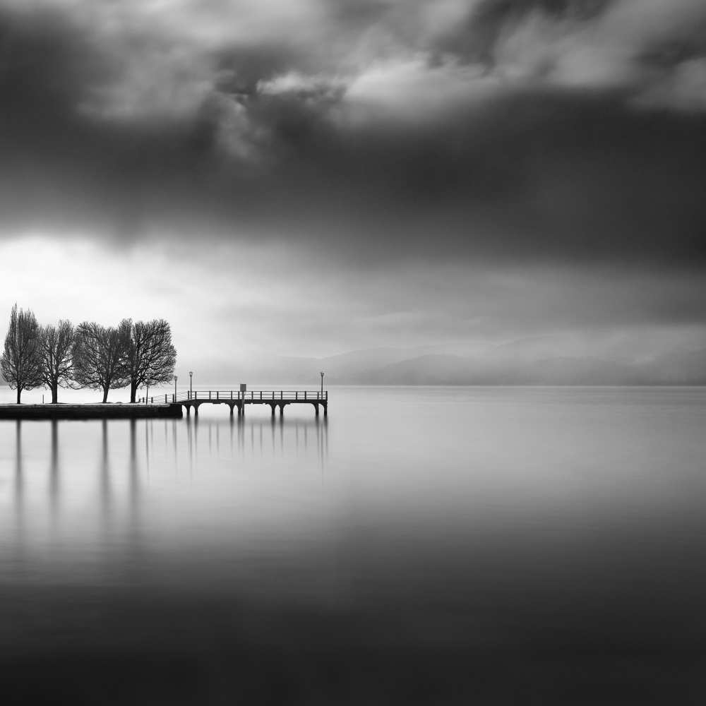 Lake view with trees de George Digalakis
