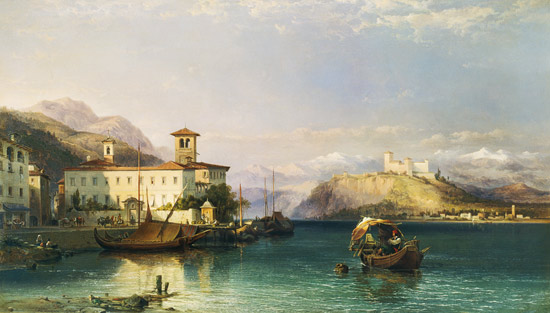 Arona and the Castle of Angera, Lake Maggiore de George Edwards Hering