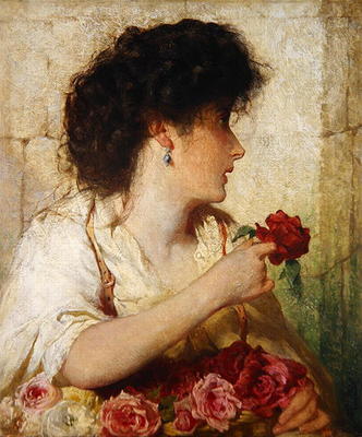 A Summer Rose, 1910 (oil on canvas) de George Elgar Hicks