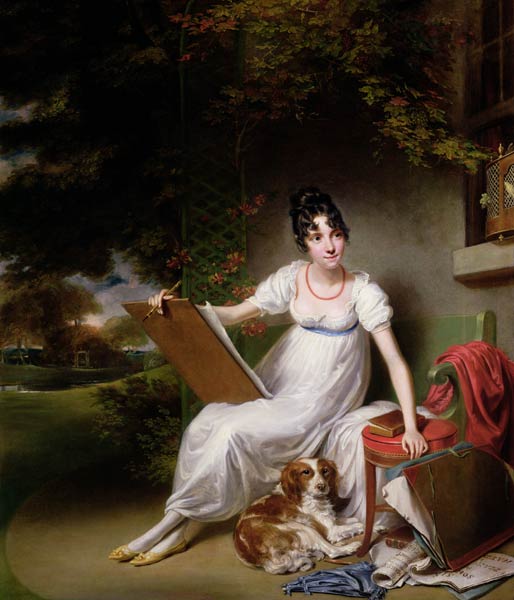 Portrait of a Seated Lady de George Francis Joseph