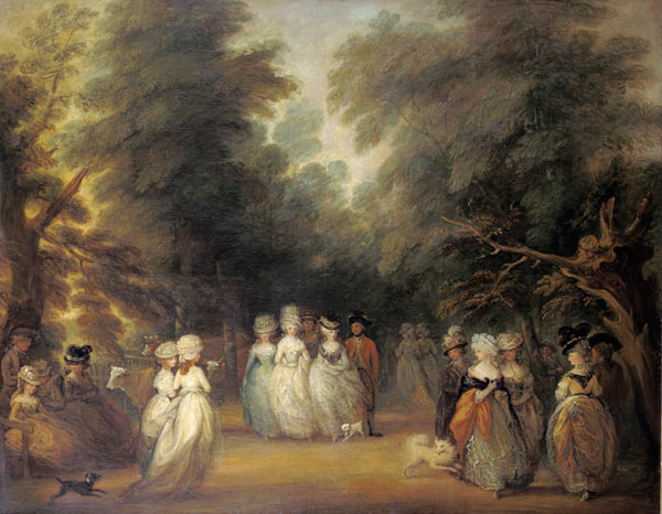Ladies at the promenade in the piece of James park de George Frost