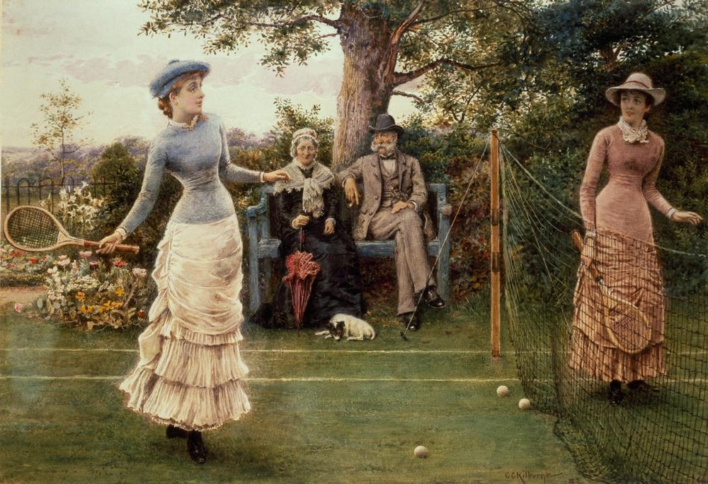 A Game of Tennis de George Goodwin Kilburne