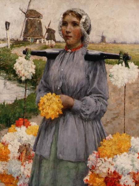A Dutch Flower Girl de George Hitchcock