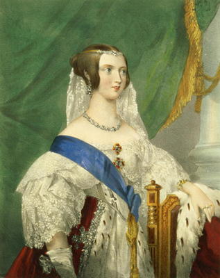 Her Most Gracious Majesty, Queen Victoria (1819-1901) engraved by James Henry Lynch (fl.1815-68) (li de George Howard