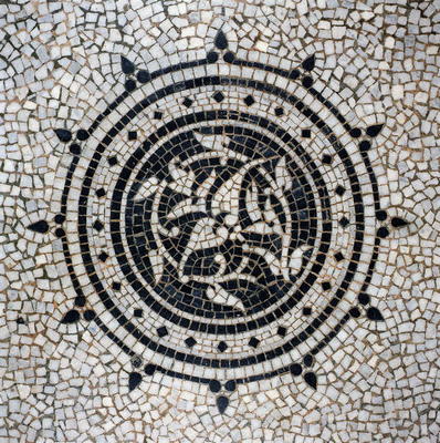 Detail of a geometric floor pattern, c.1880 (mosaic) de George II Aitchison