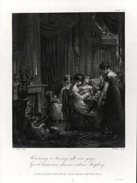 Domestic Scene, from 'The Social Day' by Peter Coxe, engraved by William Bond de George Jones