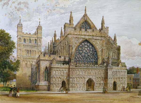 West Front, Exeter Cathedral de George Nattress