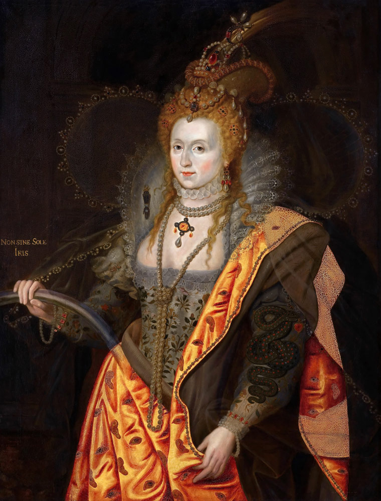 Portrait of Elizabeth I of England (1533-1603), in ballet costume as Iris (Rainbow Portrait) de George Peter Alexander Healy