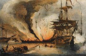 The Naval Battle of Navarino on 20 October 1827