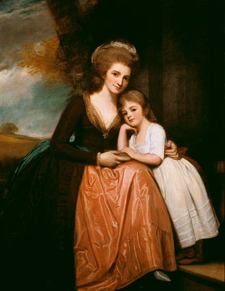Portrait of Mrs Bracebridge and her daughter Mary de George Romney