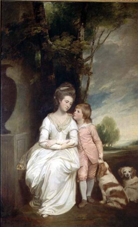 The Countess of Albemarle and her son de George Romney