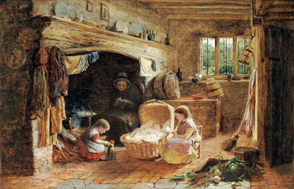 A Cottage Fireside de George Smith