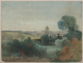 Saint Peter's seen from the Campagna