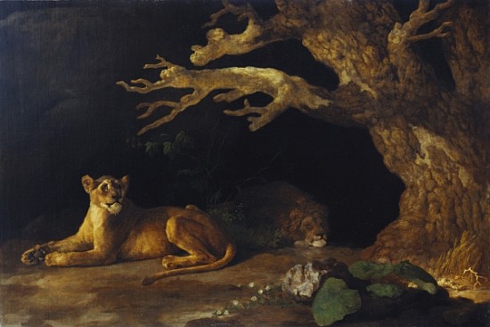 Lioness and Cave de George Stubbs