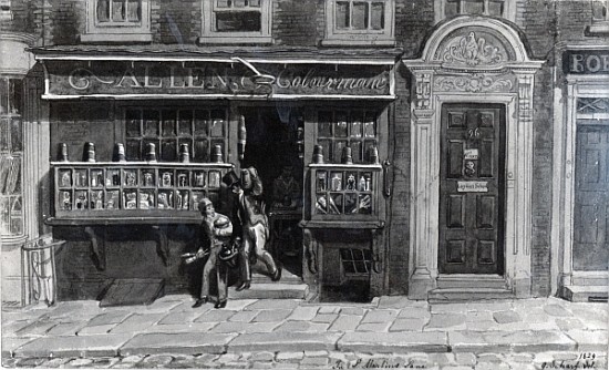 Colourman''s Shop, St. Martin''s Lane, London de George the Elder Scharf