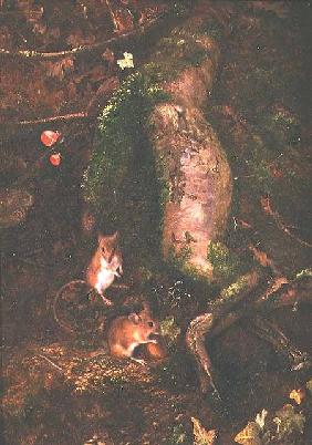 Field Mice at the Foot of a Tree (1876)