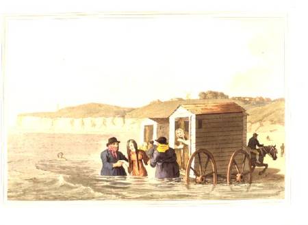 Sea Bathing at Scarborough, from 'Costume of Yorkshire' de George  Walker