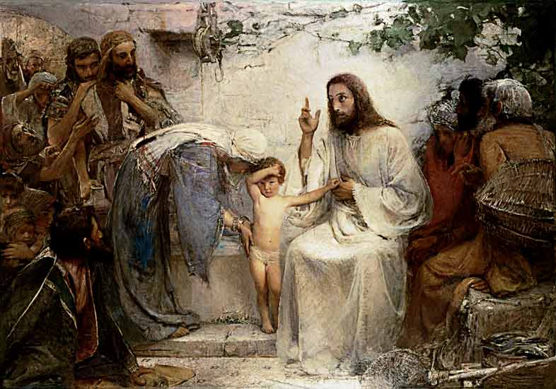 Christ and the Little Child de George William Joy