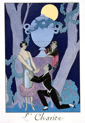Avarice, 1924 (pochoir print) de Georges Barbier