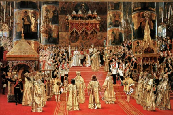 Coronation of Empreror Alexander III and Empress Maria Fyodorovna de Georges Becker
