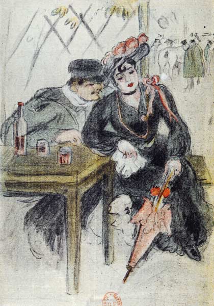 A Prostitute and her Client, illustration from ''La Maison Philibert'' Jean Lorrain (1855-1906) publ de Georges Bottini