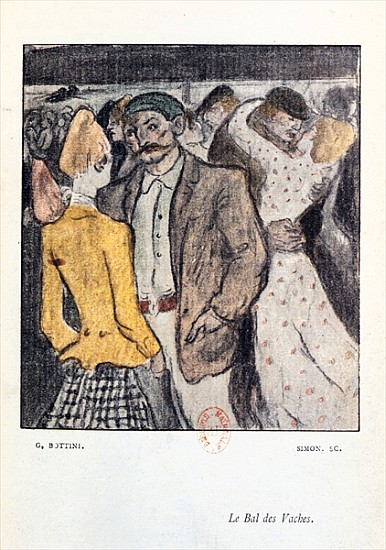 Le Bal de Vaches'', illustration from ''La Maison Philibert'' Jean Lorrain (1855-1906) published by  de Georges Bottini