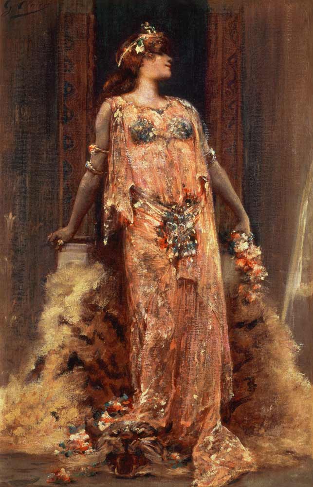 Sarah Bernhardt (1844-1923) in the role of Cleopatra de Georges Clairin