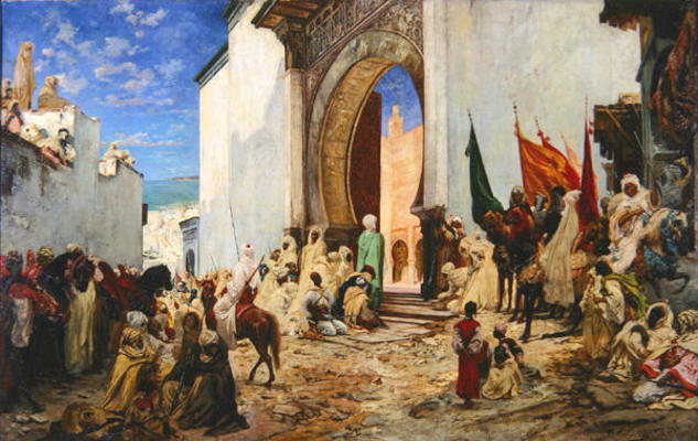 Entry of the Sharif of Ouezzane into the Mosque, 1876 (oil on canvas) de Georges Clairin