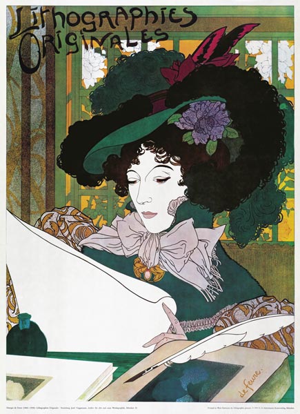 Poster advertising 'Lithographies Originales' de Georges de Feure