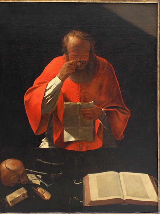 Saint Jerome reading (Copy) de Georges de La Tour