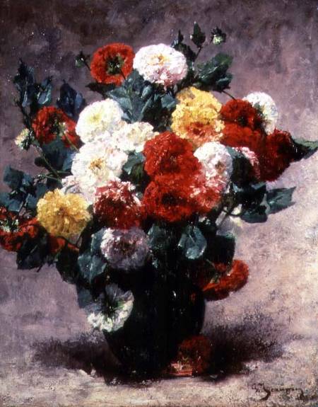 Carnations in a vase de Georges Jeannin