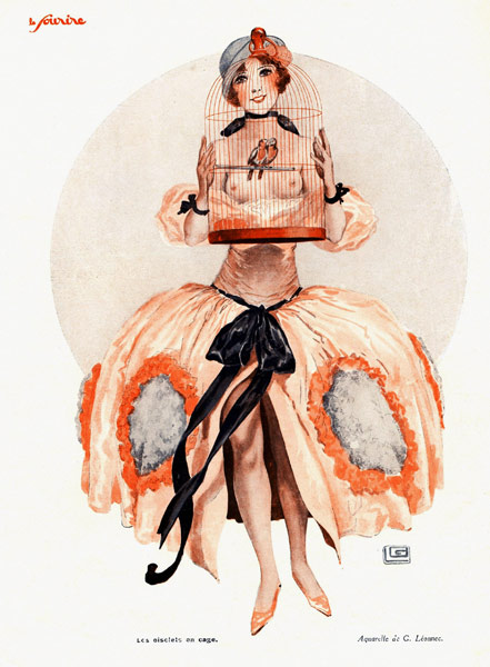 Front Cover of ''Le Sourire'' (colour litho)  de Georges Leonnec