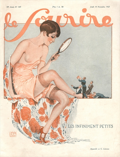 Front cover of ''Le Sourire'', November 1927 (colour litho)  de Georges Leonnec