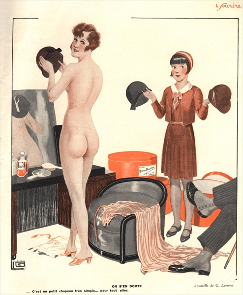 Illustration from ''Le Sourire'' (colour litho)  de Georges Leonnec