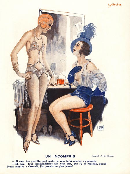 Un incompris, illustration from ''Le Sourire'', 1920s (colour litho)  de Georges Leonnec