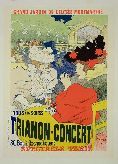 Reproduction of a Poster Advertising the 'Trianon-Concert' de Georges Meunier