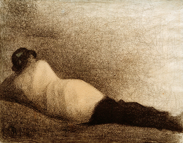 G.Seurat, Liegender Mann (Studie) de Georges Seurat