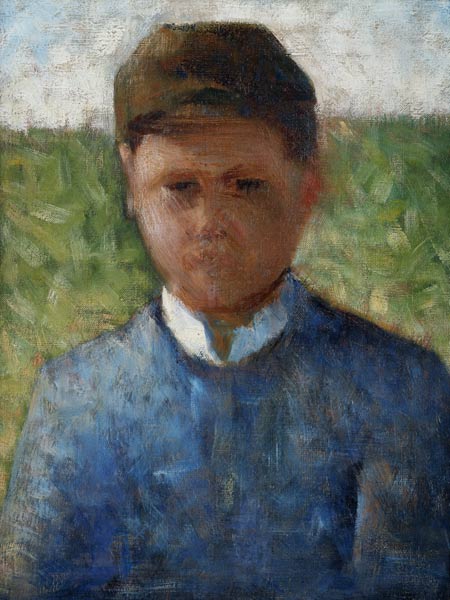 Country lad in blues de Georges Seurat