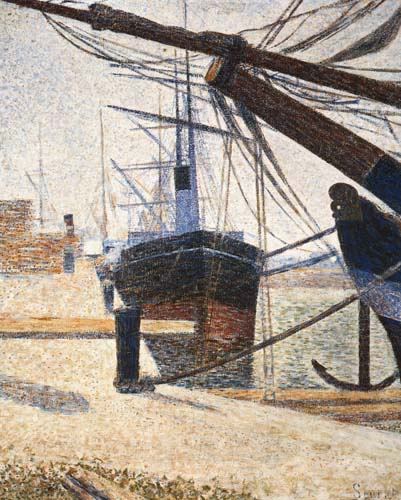 A Corner of the Harbor of Honfleur de Georges Seurat