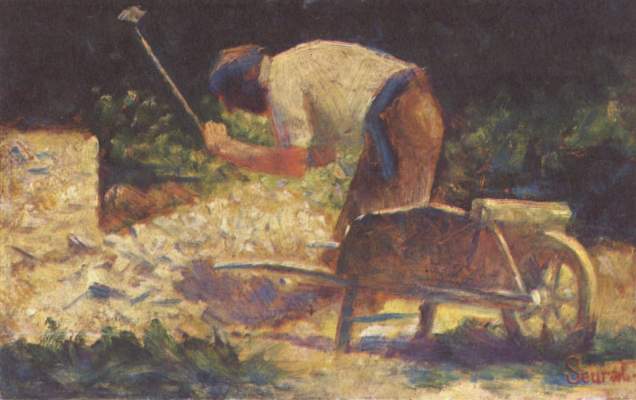 Casseur de Pierre at La brouette, Le Raincy de Georges Seurat