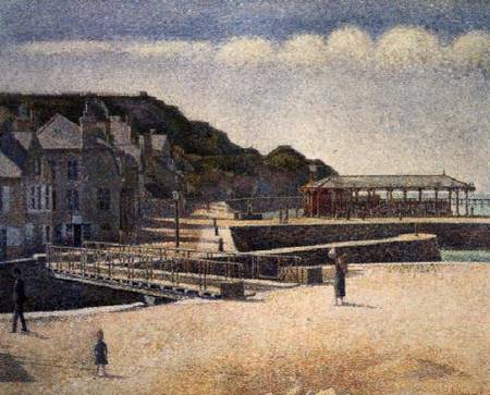 The Harbour and the Quays at Port-en-Bessin de Georges Seurat