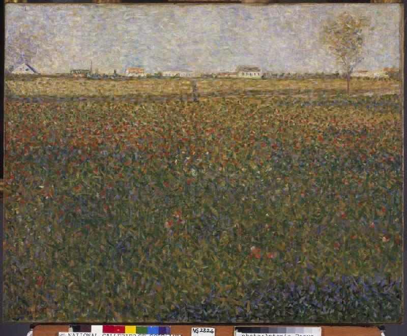 Lucerne field with St. Denis. de Georges Seurat