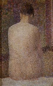 Back view of a female act figure de Georges Seurat