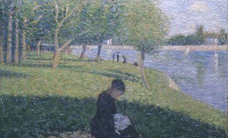 The seamstress, or Sunday at the Grande Jatte, study for 'A Sunday Afternoon on the Island of La Gra de Georges Seurat