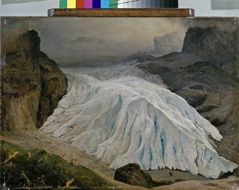 Der Rosenlaui-Gletscher de Georg Heinrich Crola
