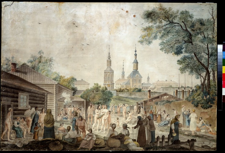 View of the Serebryanichesky Bath Houses in Moscow de Gerard de la Barthe
