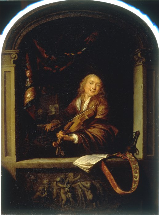 G.Dou / Violinist by the Window / 1665 de Gerard Dou