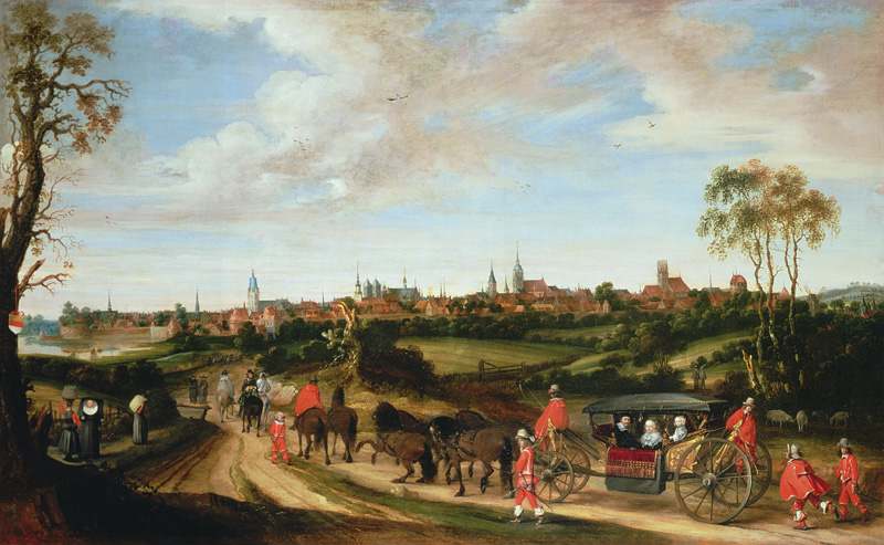 The Dutch Envoy Adriaan Pauw arriving at Munster de Gerard ter Borch or Terborch